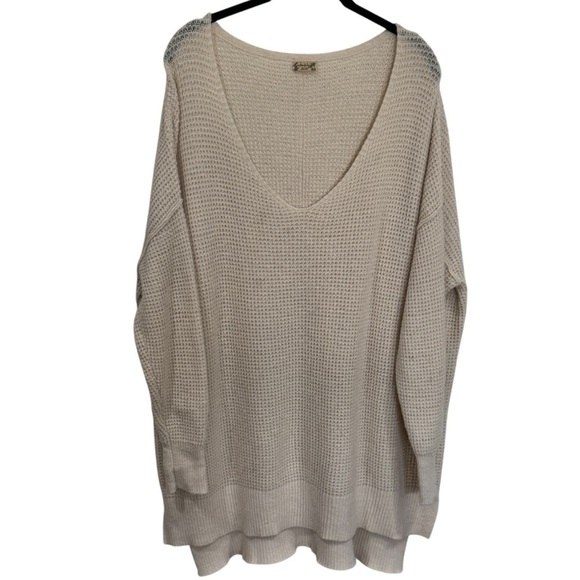 Free People Cozy Pullover Wool Blend Knit Sweater Women's Oversized XS/S - Picture 2 of 11